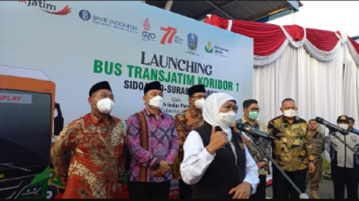 Launching bus transjatim koridor 1,sidoarjo, JawaTimur 2022